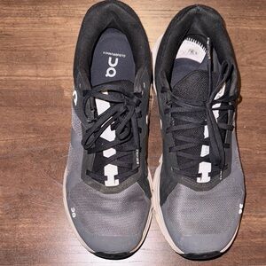 On Running Charcoal and Black Athletic Shoes